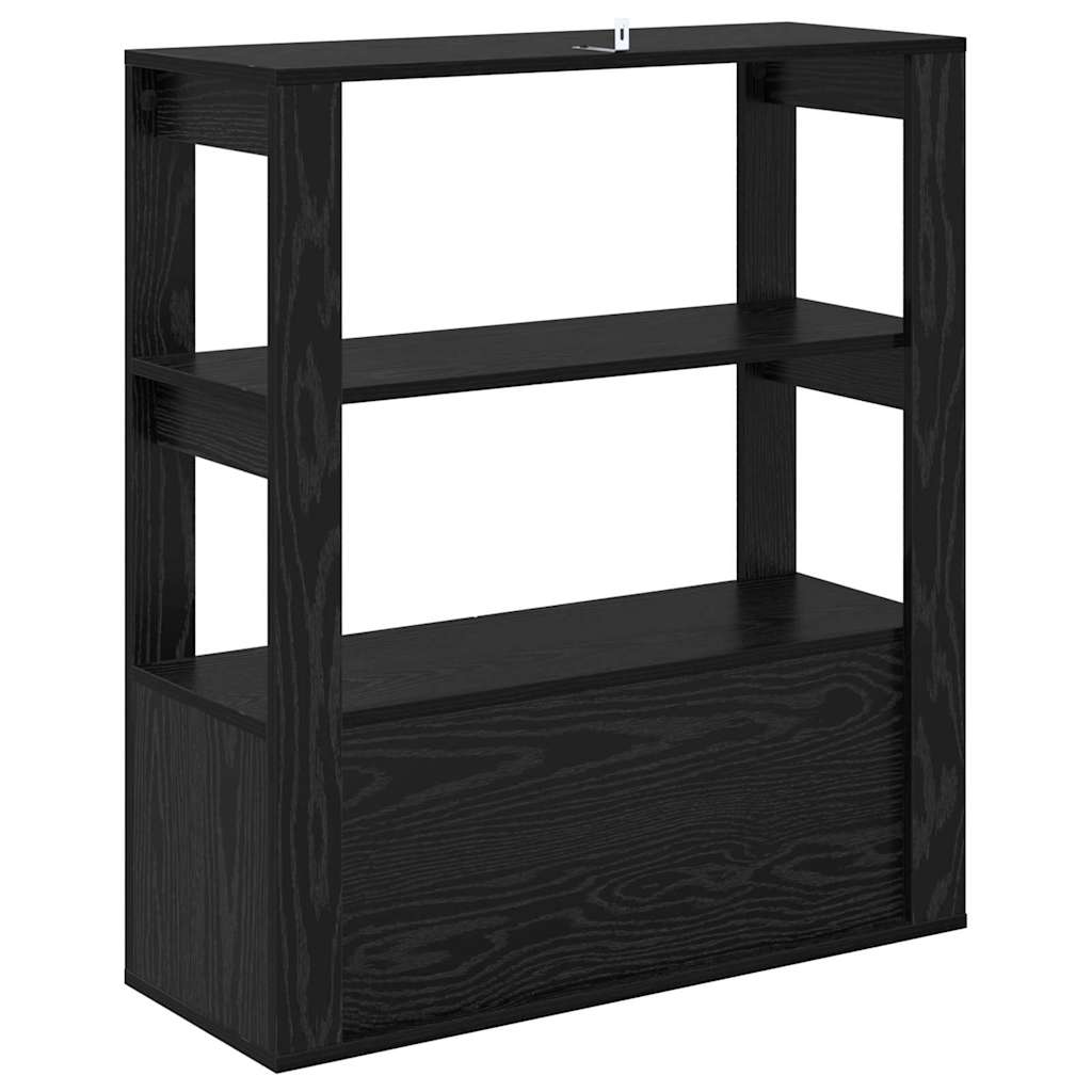 Sideboard Black oak 30 x 80 x 90 cm Engineered wood