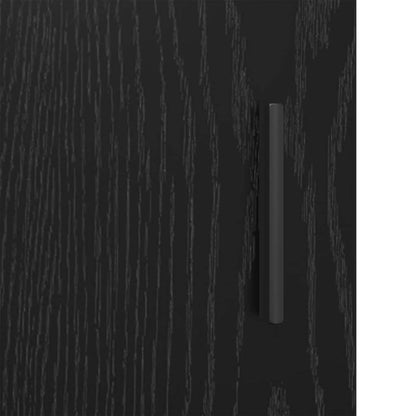 Sideboard Black oak 30 x 80 x 119.5 cm Engineered Wood