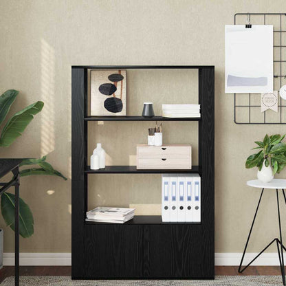 Sideboard Black oak 30 x 80 x 119.5 cm Engineered Wood