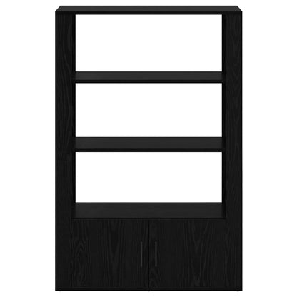 Sideboard Black oak 30 x 80 x 119.5 cm Engineered Wood