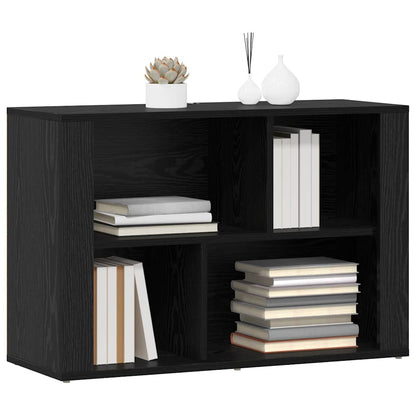 Sideboard Black Oak 80 x 30 x 53 cm Engineered Wood