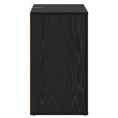 Sideboard Black Oak 80 x 30 x 53 cm Engineered Wood