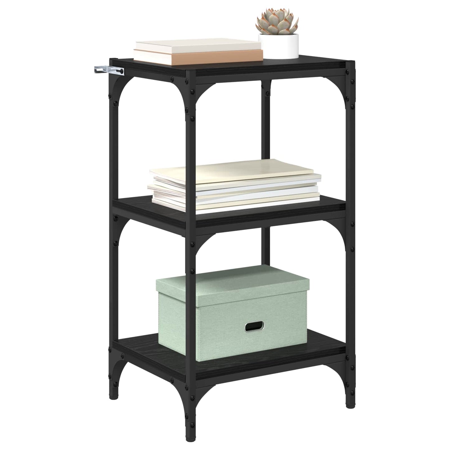 Book Cabinet Black oak 40 x 33 x 70.5 cm Engineered wood