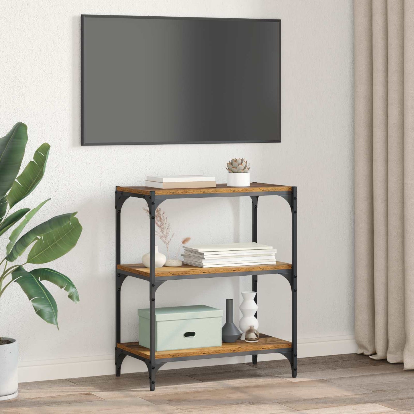 Book Cabinet Old wood 60 x 33 x 70.5 cm Engineered wood