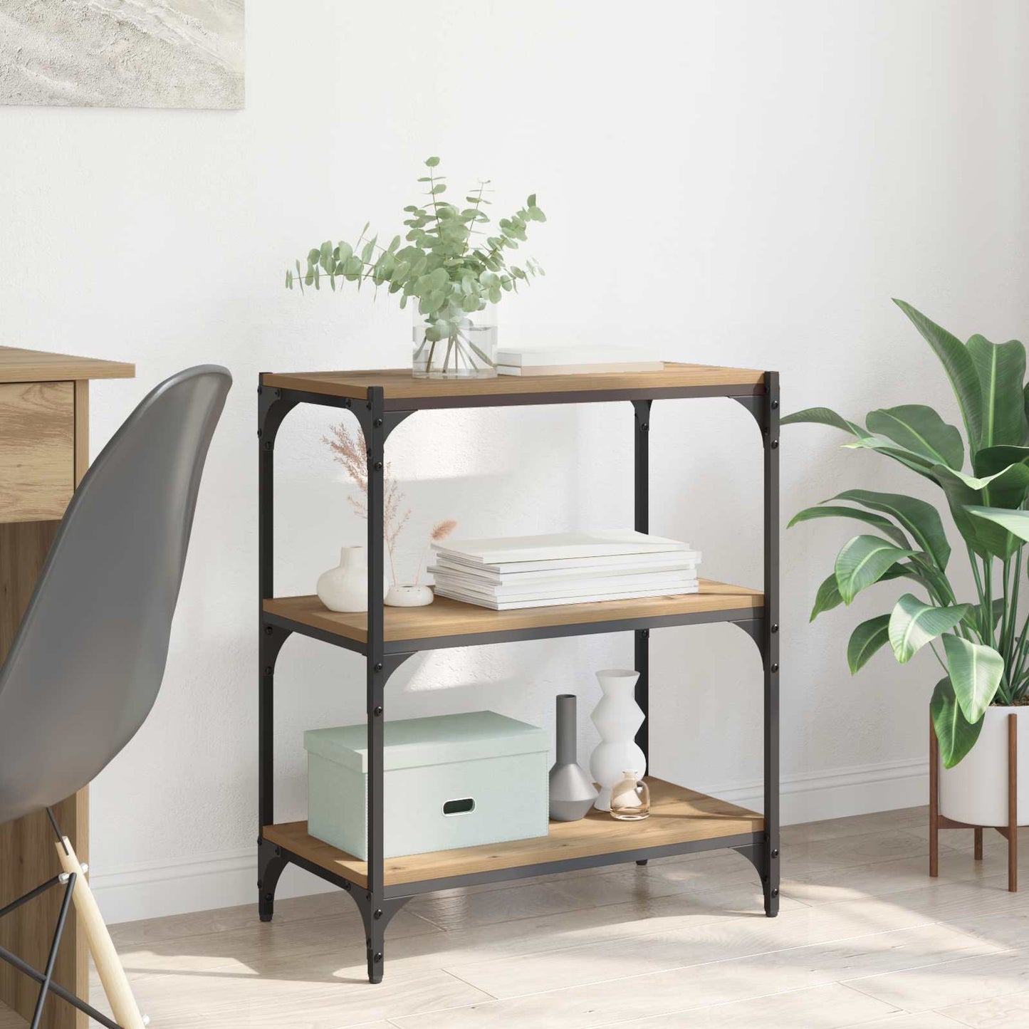 Book Cabinet Artisan oak 60 x 33 x 70.5 cm Engineered wood