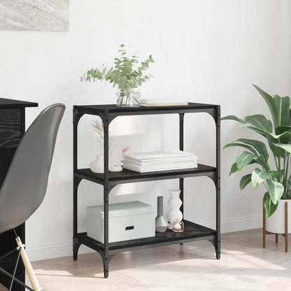 Book Cabinet Black oak 60 x 33 x 70.5 cm Engineered wood