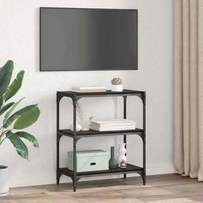 Book Cabinet Black oak 60 x 33 x 70.5 cm Engineered wood