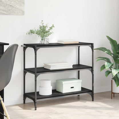 Book Cabinet Black Oak 80 x 33 x 70.5 cm