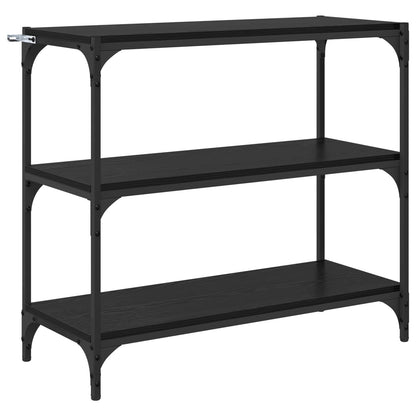 Book Cabinet Black Oak 80 x 33 x 70.5 cm