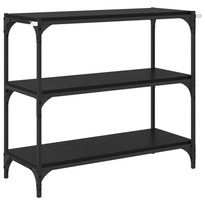 Book Cabinet Black Oak 80 x 33 x 70.5 cm