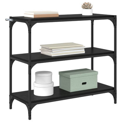 Book Cabinet Black Oak 80 x 33 x 70.5 cm
