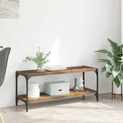 TV Cabinet Old Wood 100 x 33 x 41 cm Engineered Wood and Iron