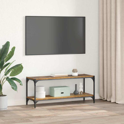 TV Cabinet Old Wood 100 x 33 x 41 cm Engineered Wood and Iron