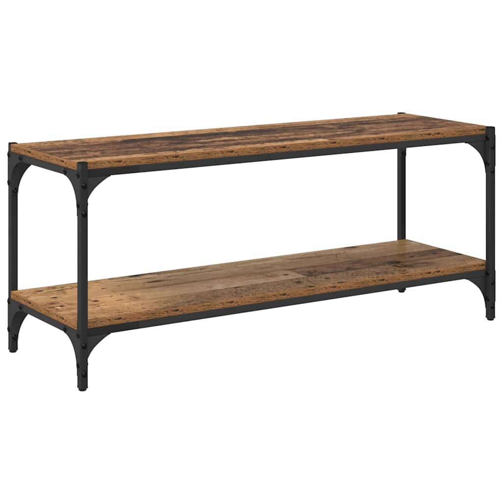 TV Cabinet Old Wood 100 x 33 x 41 cm Engineered Wood and Iron