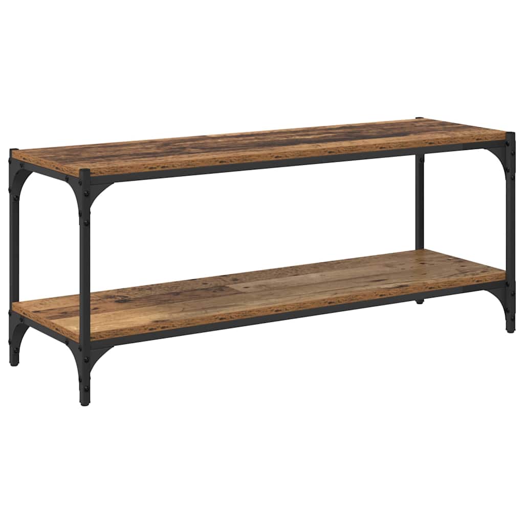 TV Cabinet Old Wood 100 x 33 x 41 cm Engineered Wood and Iron