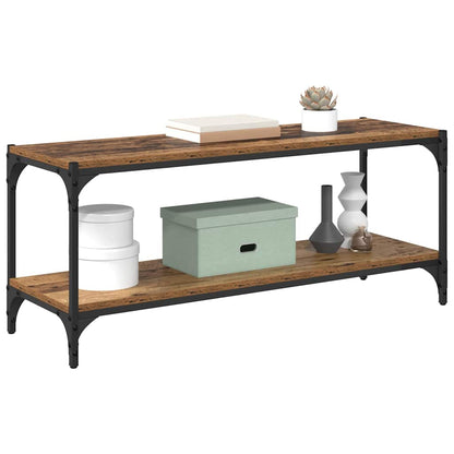 TV Cabinet Old Wood 100 x 33 x 41 cm Engineered Wood and Iron