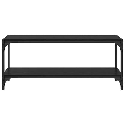 TV Cabinet Black Oak 100 x 33 x 41 cm Engineered Wood and Iron