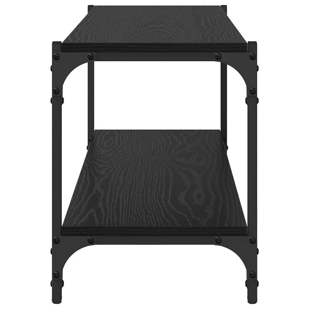 TV Cabinet Black Oak 100 x 33 x 41 cm Engineered Wood and Iron