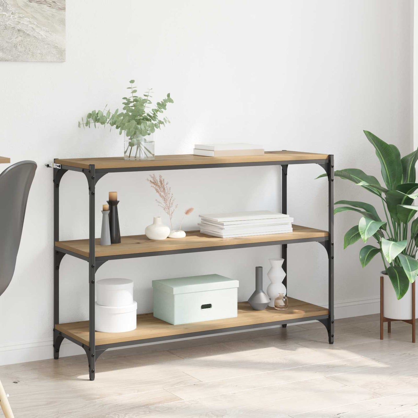 Book Cabinet Artisan oak 100 x 33 x 70.5 cm Engineered wood