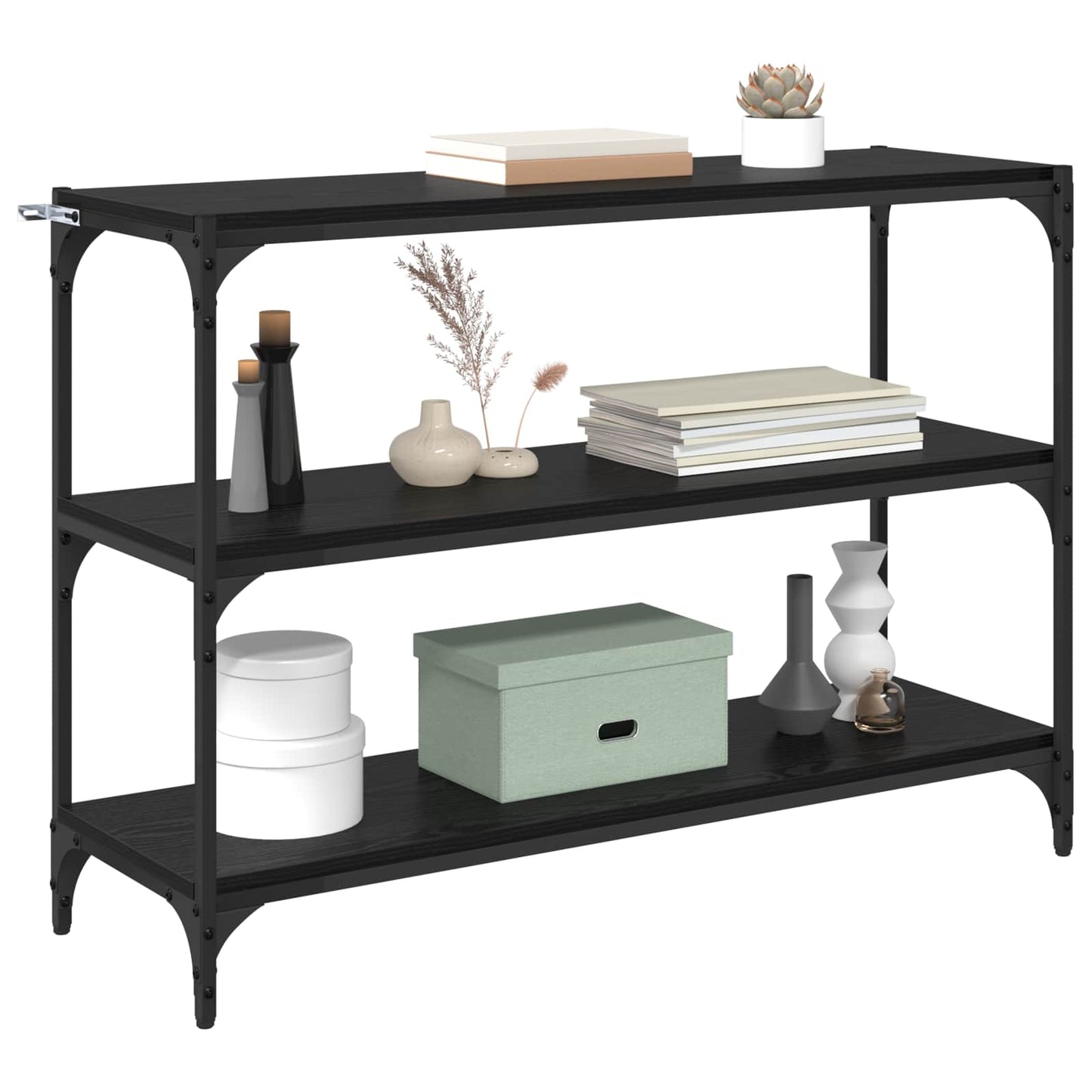 Book Cabinet Black oak 100 x 33 x 70.5 cm Engineered wood