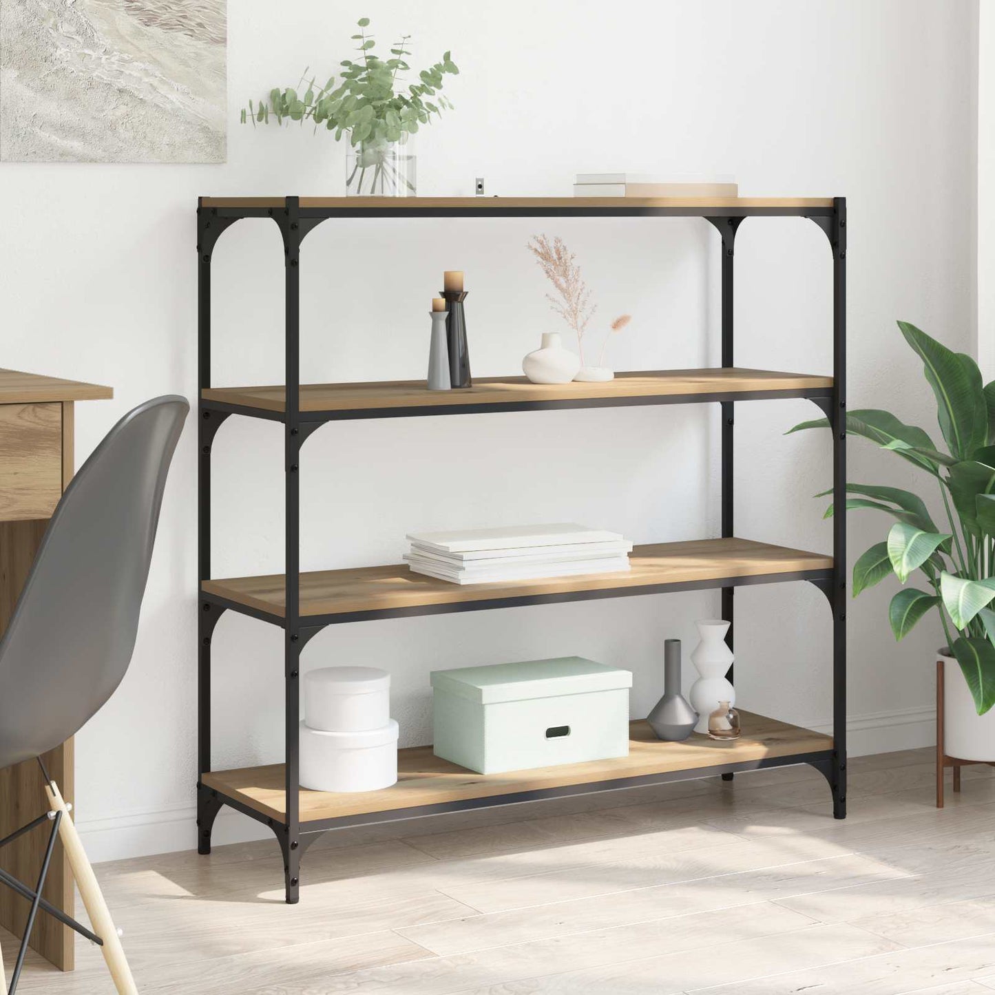 Book Cabinet Artisan Oak 100 x 33 x 100 cm Engineered wood