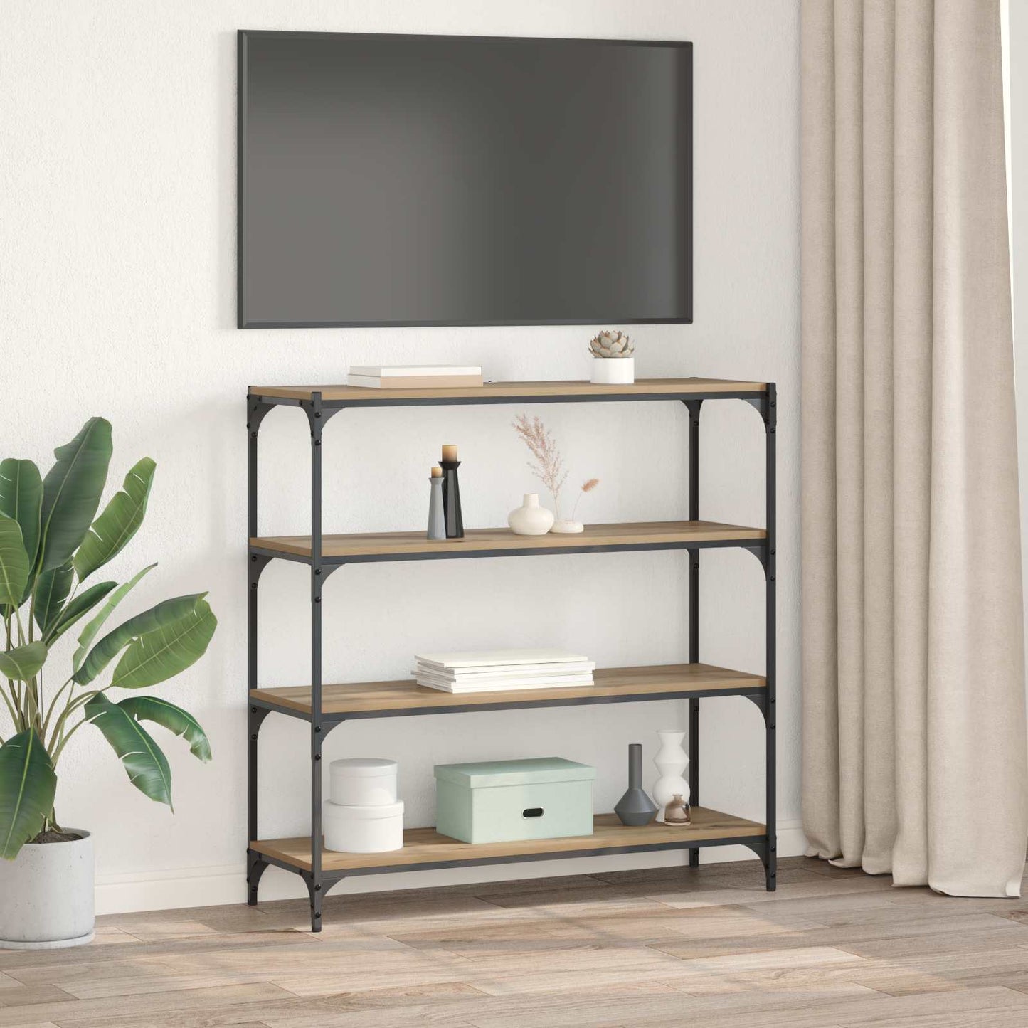 Book Cabinet Artisan Oak 100 x 33 x 100 cm Engineered wood