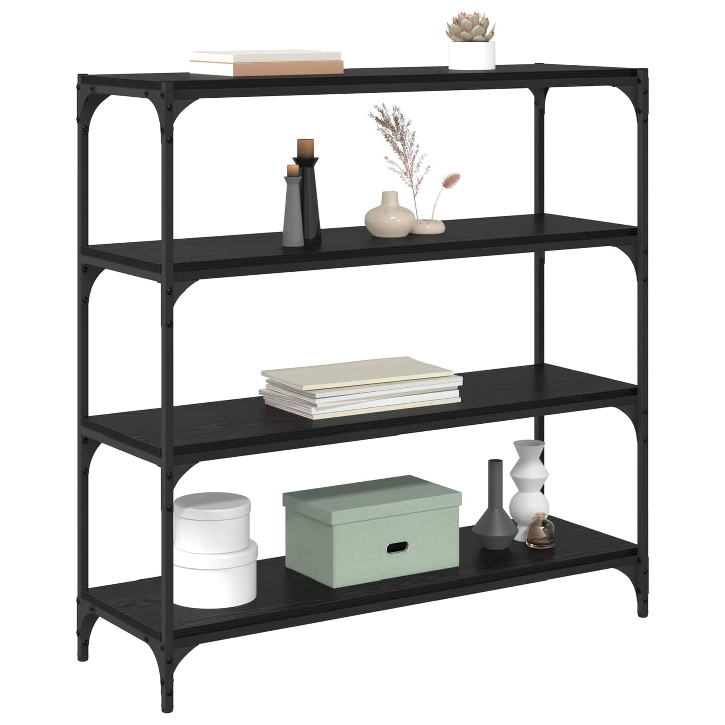 Book Cabinet Black Oak 100 x 33 x 100 cm