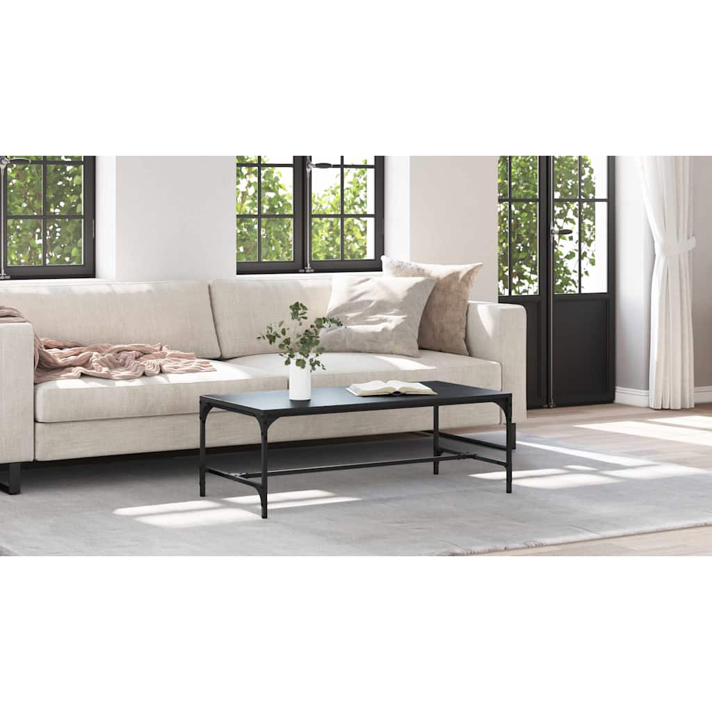 Coffee Table Black Oak 100 x 50 x 35 cm Engineered Wood