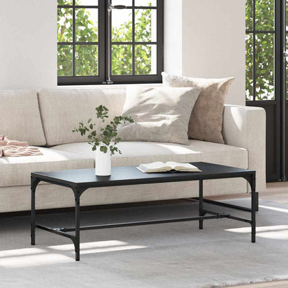 Coffee Table Black Oak 100 x 50 x 35 cm Engineered Wood