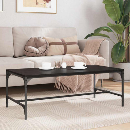 Coffee Table Black Oak 100 x 50 x 35 cm Engineered Wood