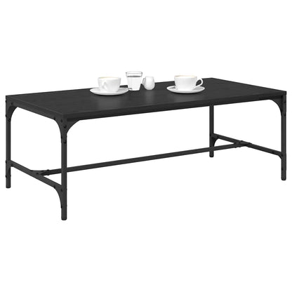 Coffee Table Black Oak 100 x 50 x 35 cm Engineered Wood