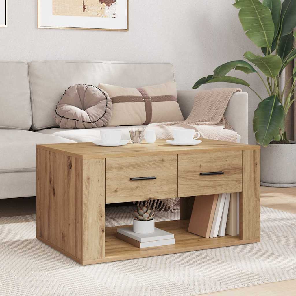 Coffee Table Artisan Oak 80 x 50 x 40 cm Engineered Wood