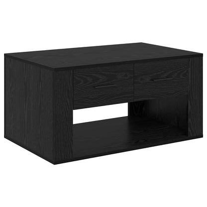 Coffee Table Black Oak 80 x 50 x 40 cm Engineered Wood