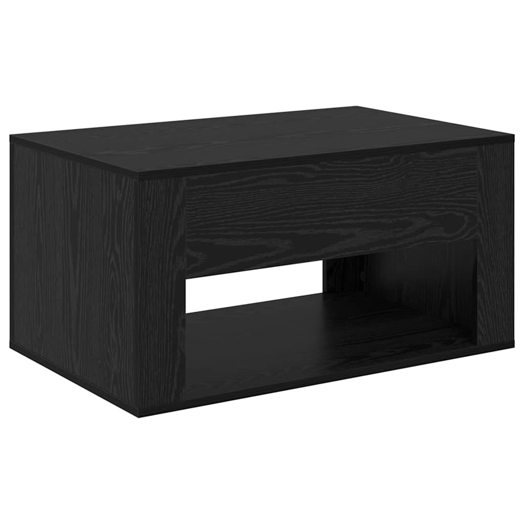 Coffee Table Black Oak 80 x 50 x 40 cm Engineered Wood