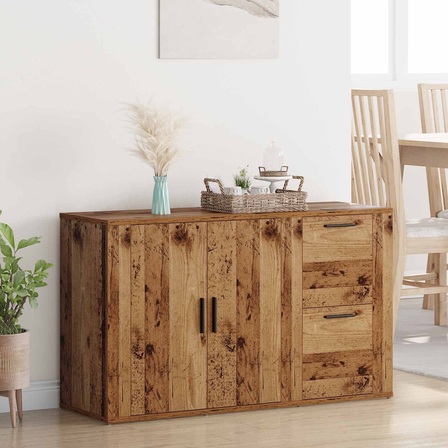 Sideboard Old Wood 100 x 33 x 59.5 cm Engineered Wood