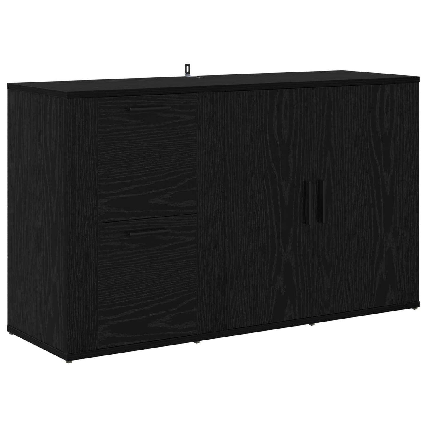 Sideboard Black Oak 100 x 33 x 59.5 cm Engineered Wood