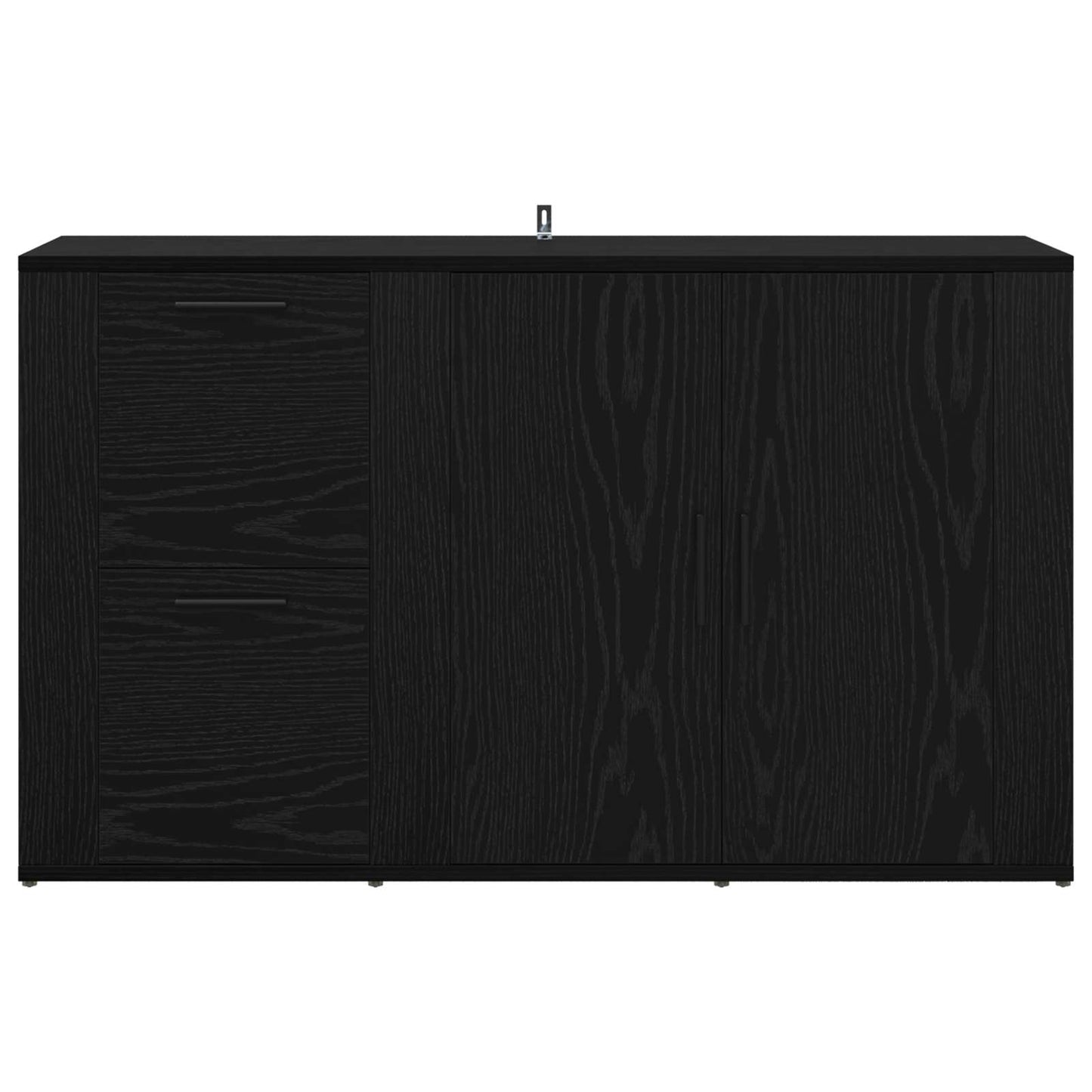 Sideboard Black Oak 100 x 33 x 59.5 cm Engineered Wood