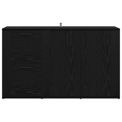 Sideboard Black Oak 100 x 33 x 59.5 cm Engineered Wood