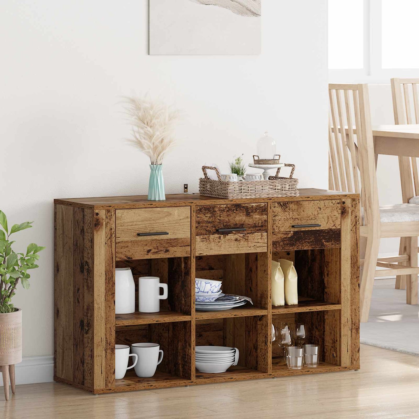 Sideboard Old Wood 100 x 30 x 59.5 cm Engineered Wood