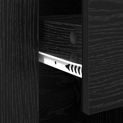 Sideboard Black Oak 100 x 30 x 59.5 cm Engineered Wood