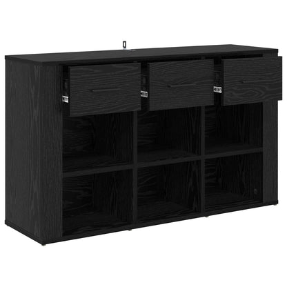Sideboard Black Oak 100 x 30 x 59.5 cm Engineered Wood