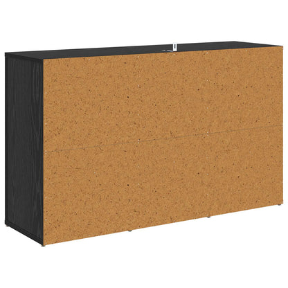 Sideboard Black Oak 100 x 30 x 59.5 cm Engineered Wood