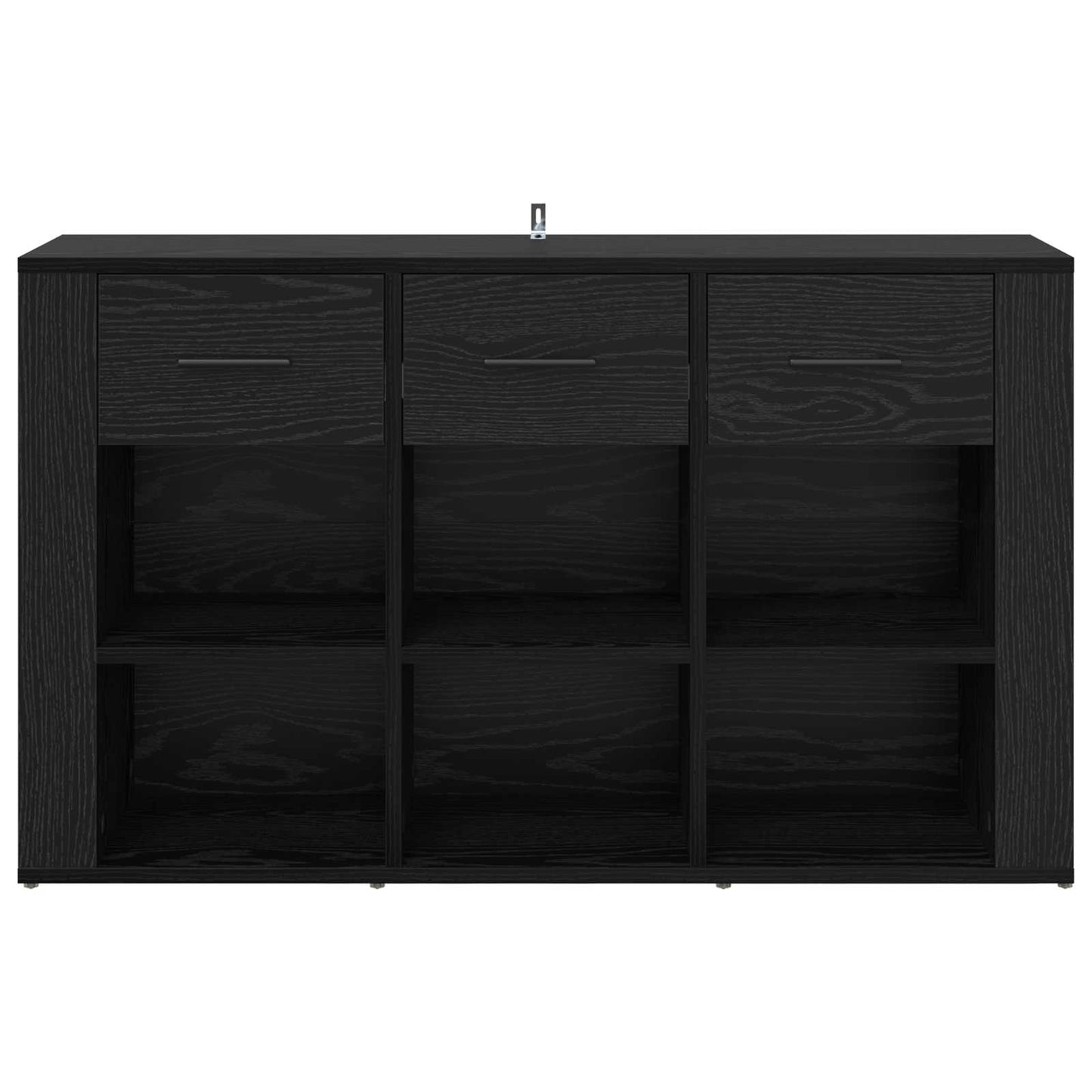 Sideboard Black Oak 100 x 30 x 59.5 cm Engineered Wood