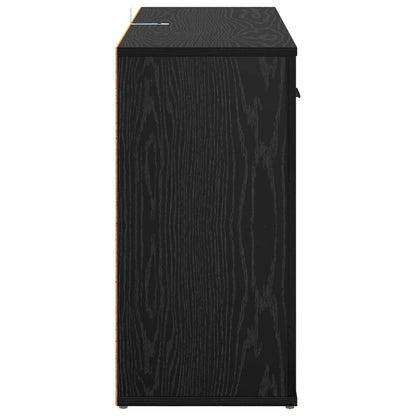 Sideboard Black Oak 100 x 30 x 59.5 cm Engineered Wood