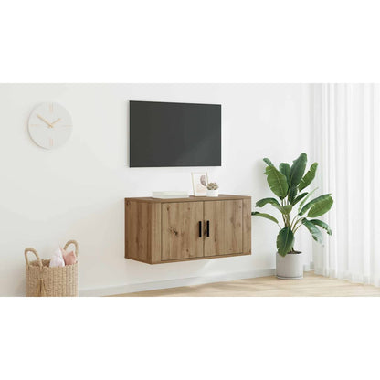 Wall Mounted TV Cabinet Artisan Oak 80 x 34.5 x 40 cm