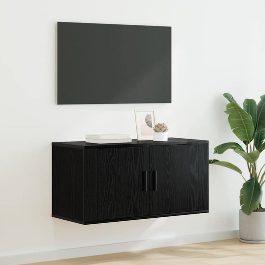 80 x 34.5 x 40 cm Black Oak Engineered Wood