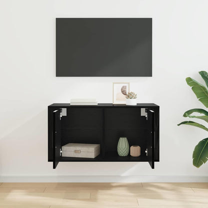 80 x 34.5 x 40 cm Black Oak Engineered Wood