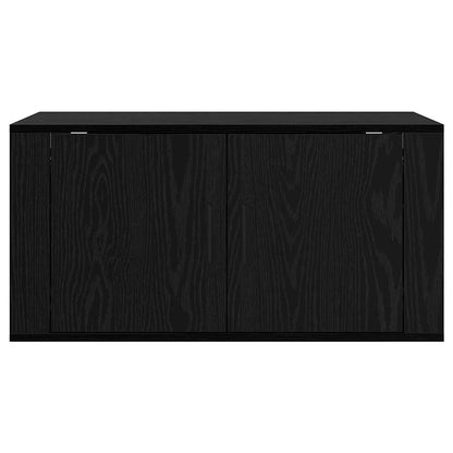 Wall Mounted TV Cabinet Black Oak 80 x 34.5 x 40 cm