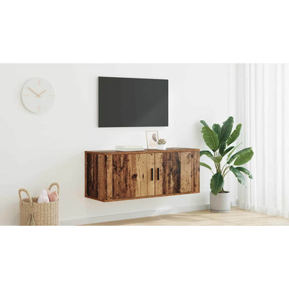 Wall Mounted TV Cabinet Old Wood 100 x 34.5 x 40 cm