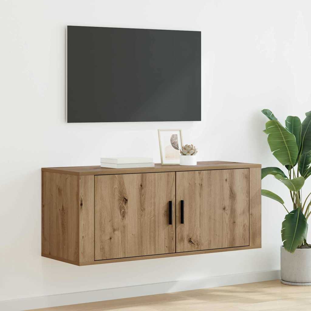 Wall Mounted TV Cabinet Artisan Oak 100 x 34.5 x 40 cm